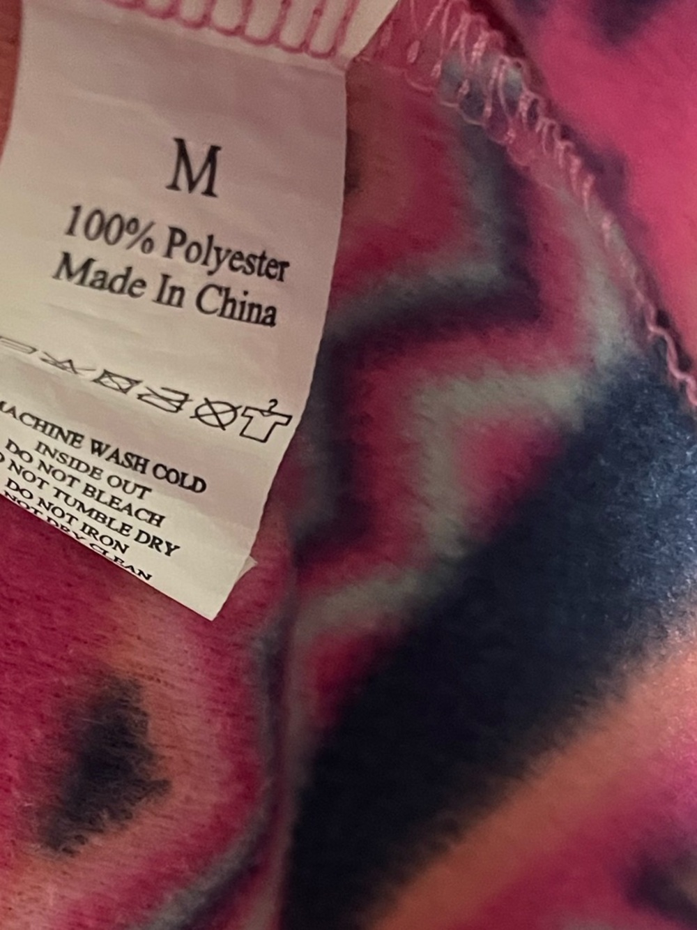Love & Pineapples Aztec Fleece Pullover Pink Western Cozy size M - Picture 5 of 6